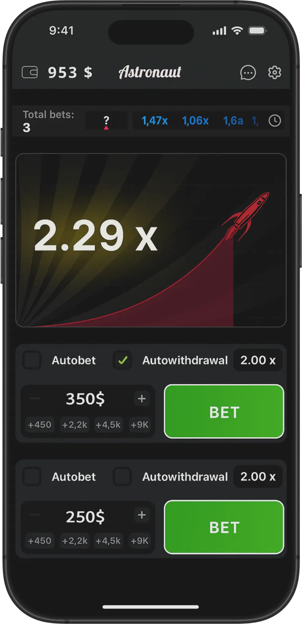 Astronaut Crash Game Win